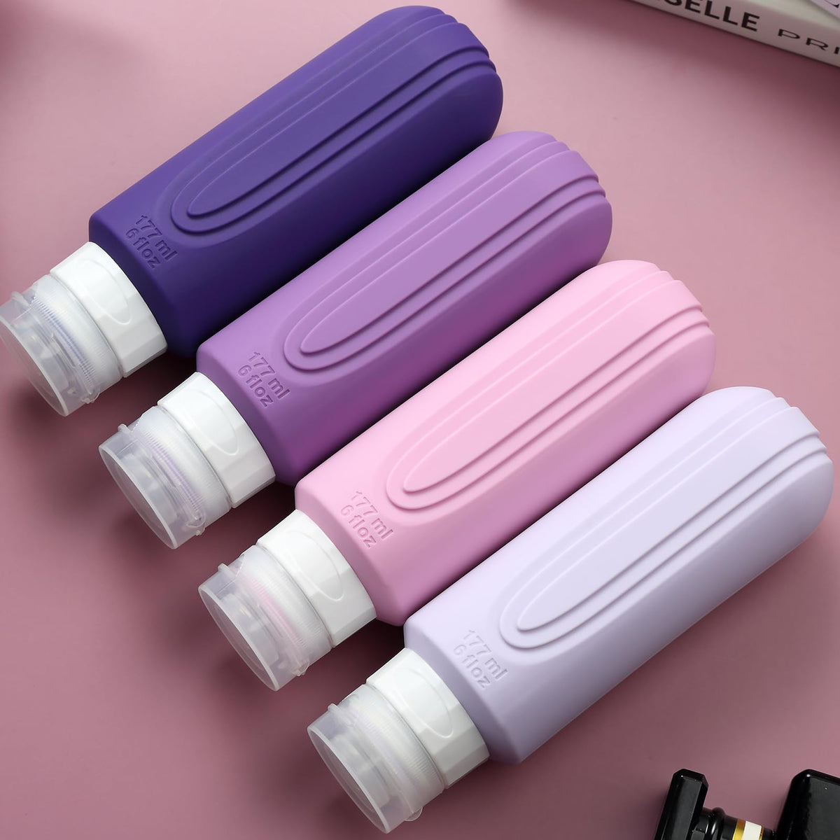 Mrsdry travel bottles showing different colours