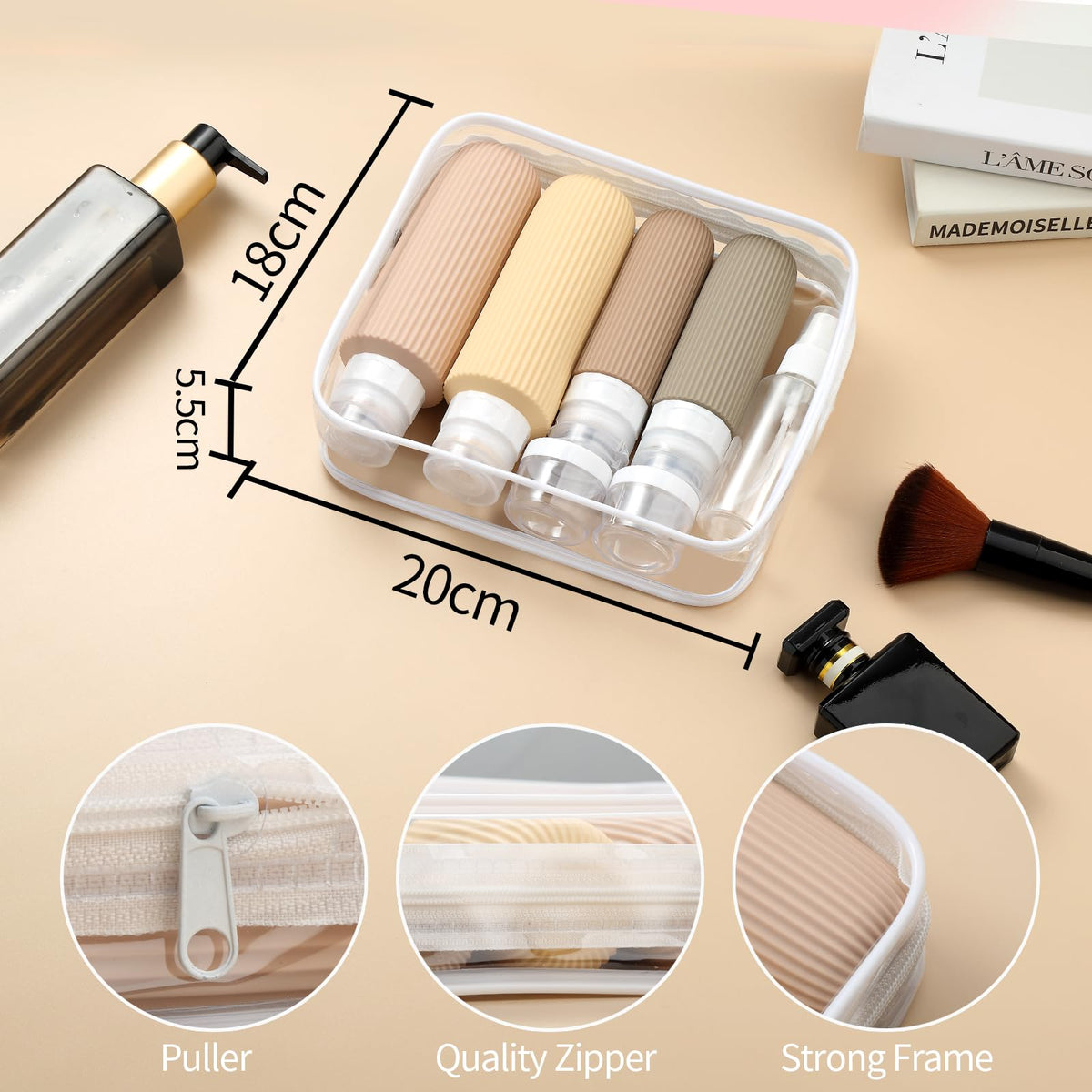 Mrsdry travel bottles showing leak-proof design