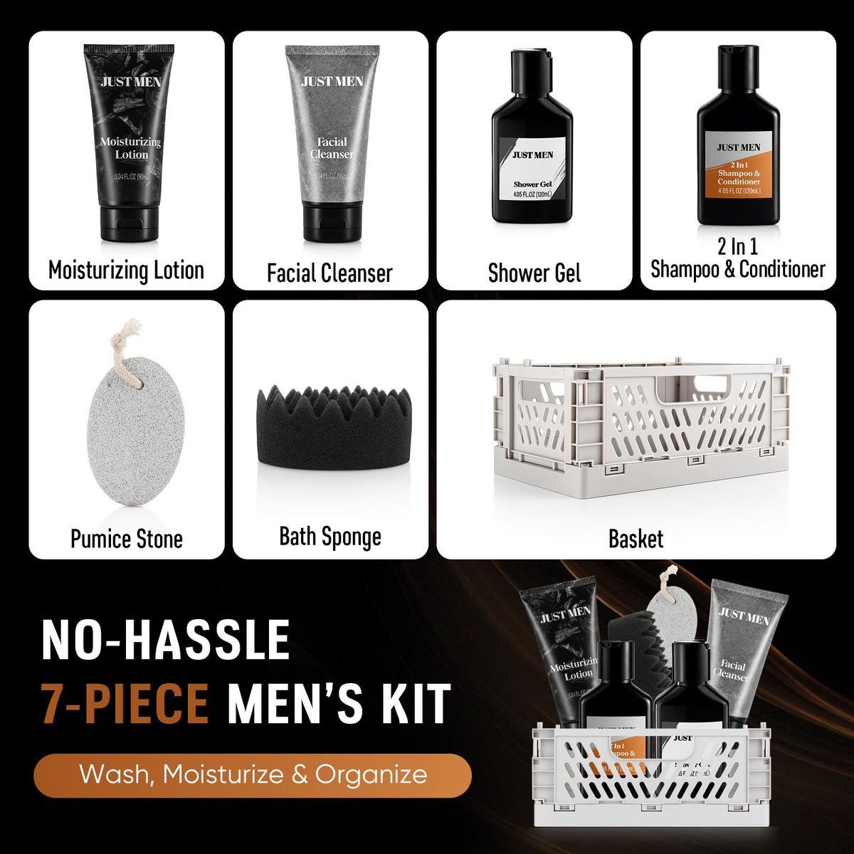 MS.DORYA Men's 2-in-1 Shampoo and Facial Cleanser