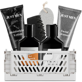 MS.DORYA Men's Grooming Kit 7 Pcs with storage basket