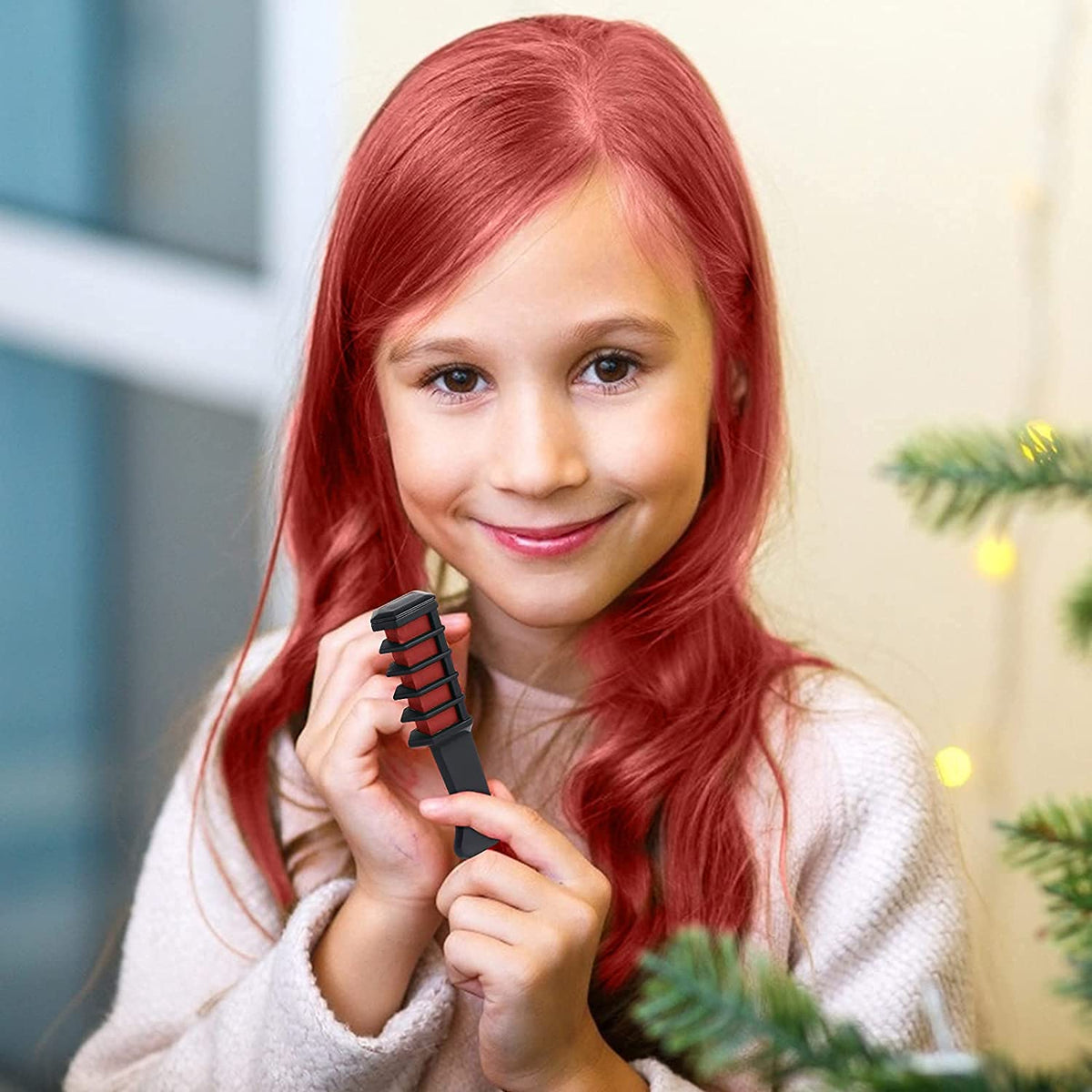 MSDADA Hair Chalk Comb demonstrating easy cleanup with water