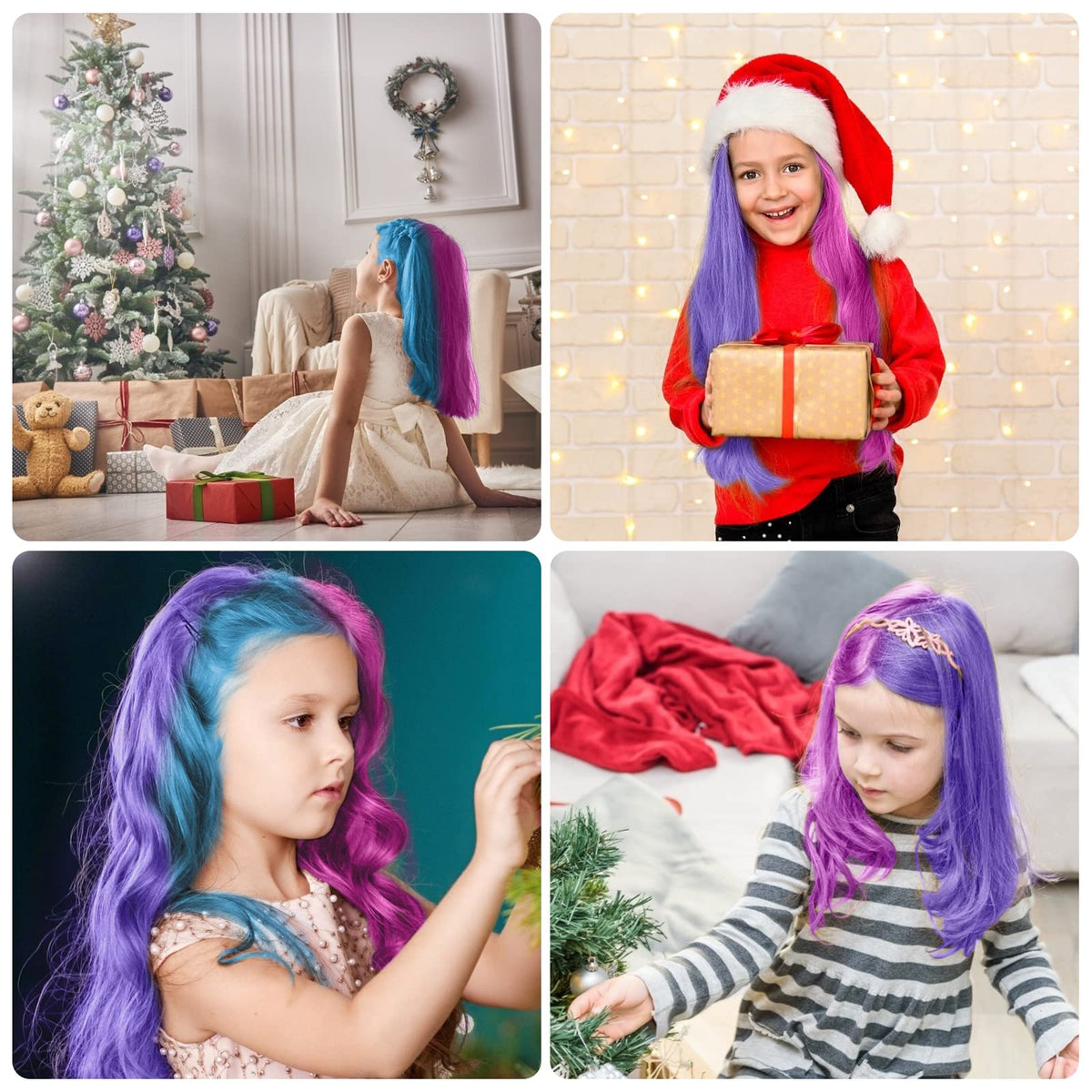 MSDADA Hair Chalk Comb displayed with a children's party theme