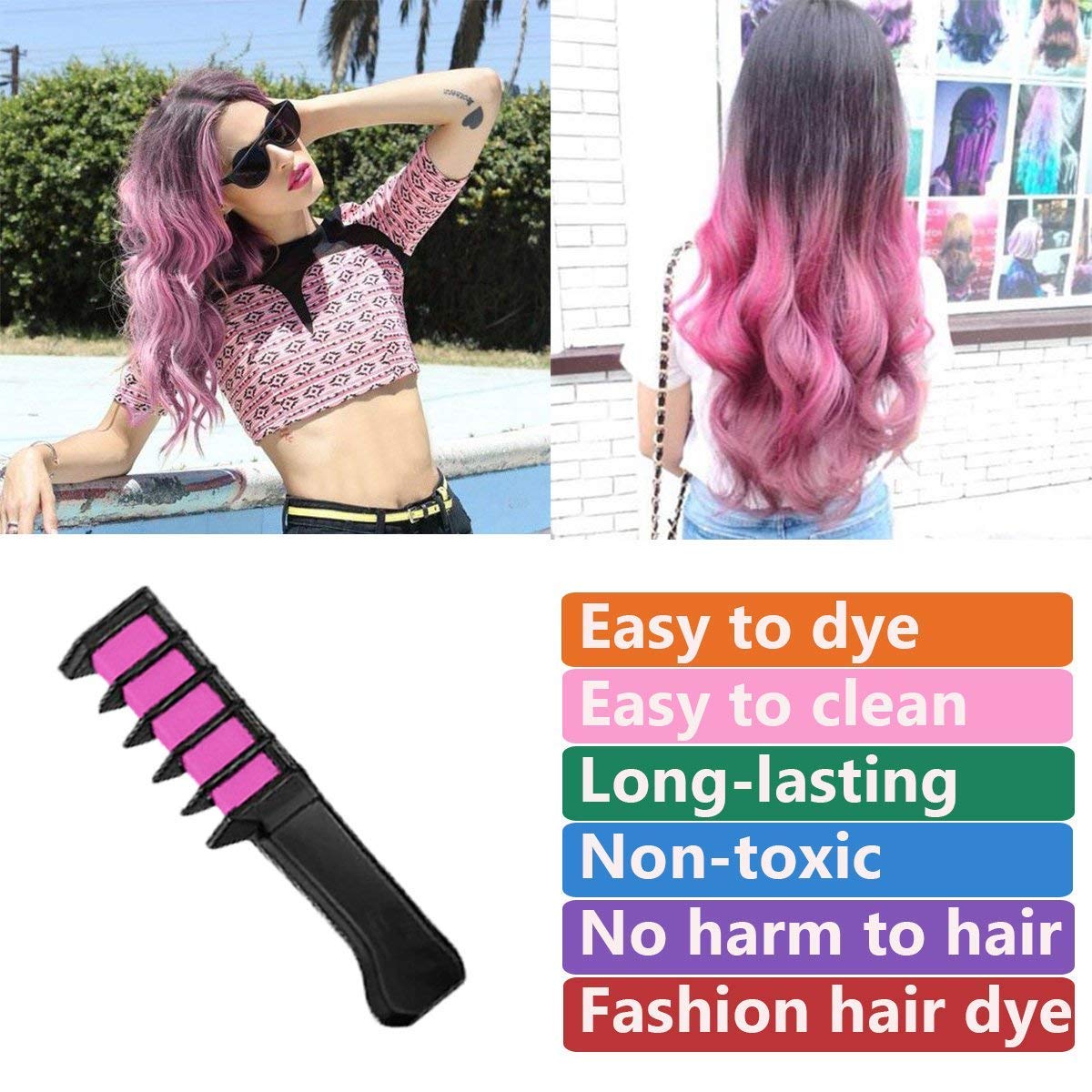 MSDADA Hair Chalk Comb displayed with other beauty products