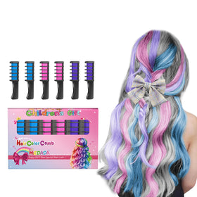 MSDADA Hair Chalk Comb front view with various vibrant colours