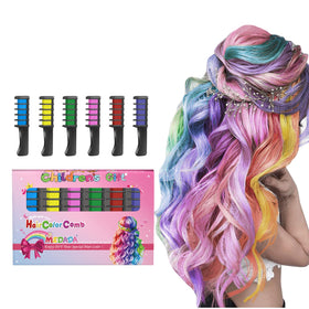 MSDADA Hair Chalk Comb front view with vibrant colours