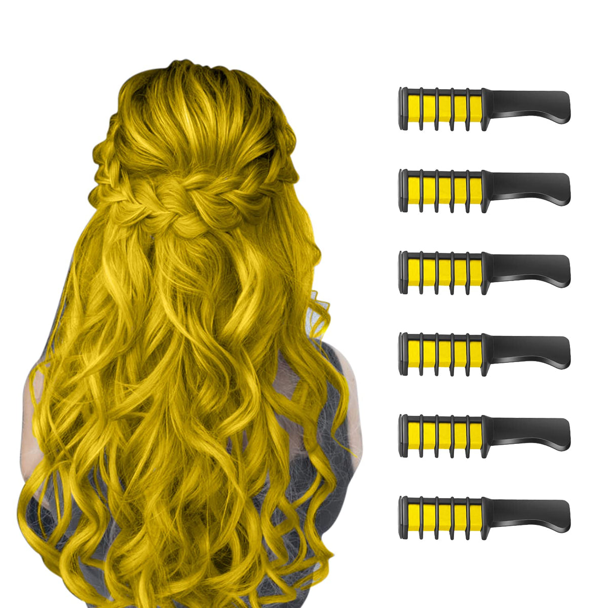 MSDADA Hair Chalk Comb in assorted colours front view