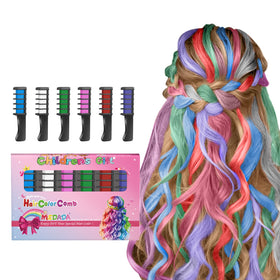 MSDADA Hair Chalk Comb in assorted colours on a white background