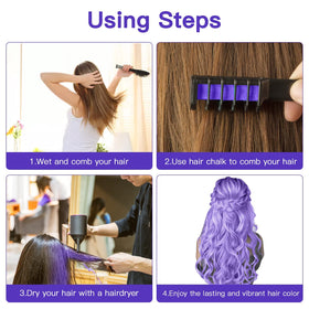 MSDADA Hair Chalk Comb in hand ready for application