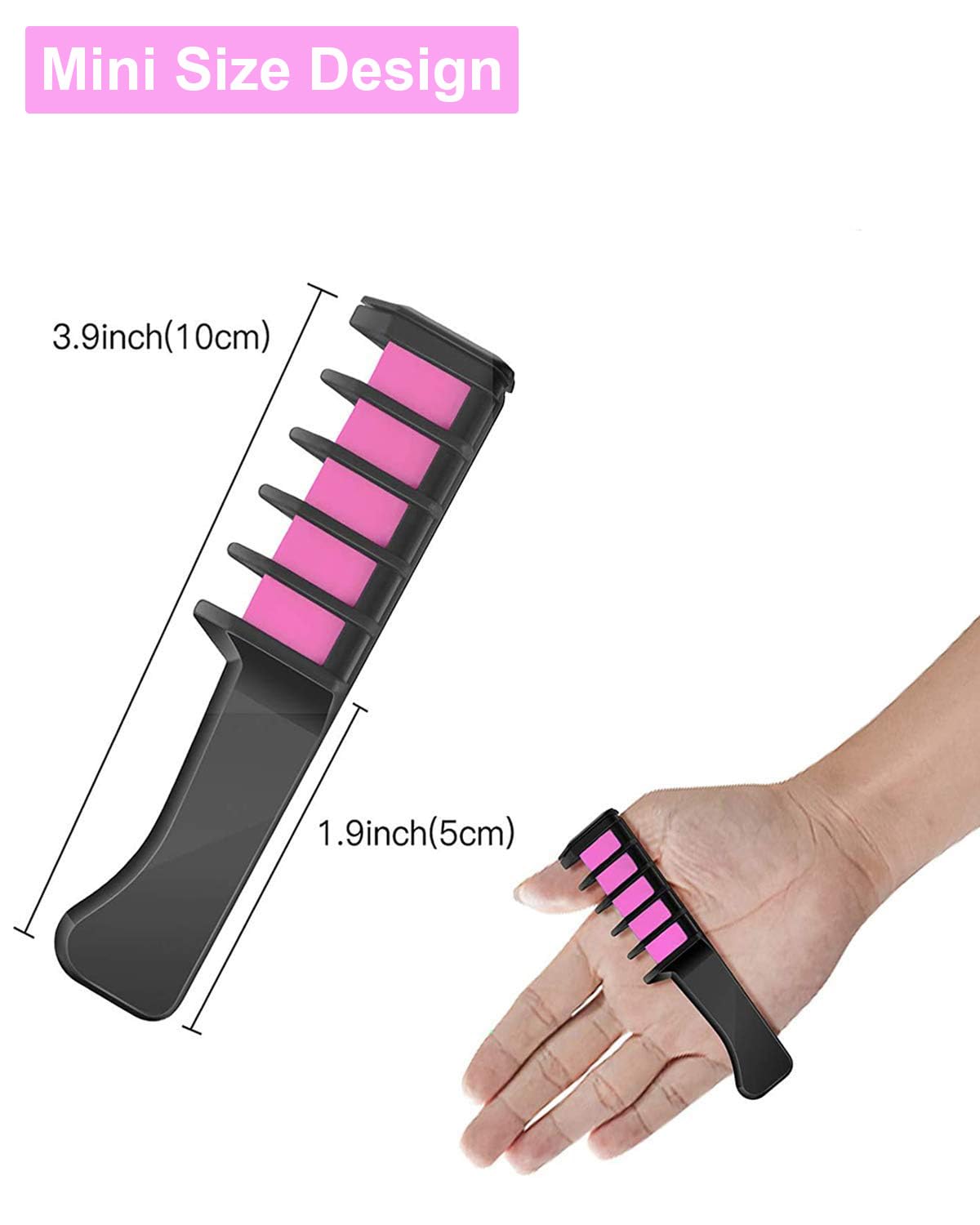 MSDADA Hair Chalk Comb in various colours for creative styles
