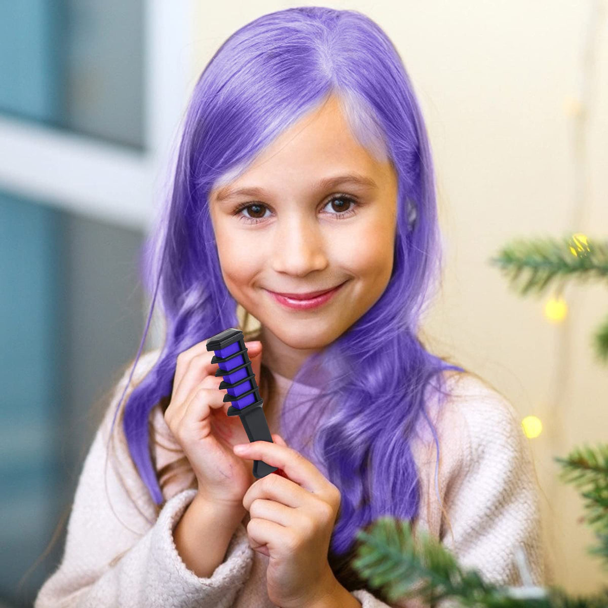 MSDADA Hair Chalk Comb on a table with other hair accessories