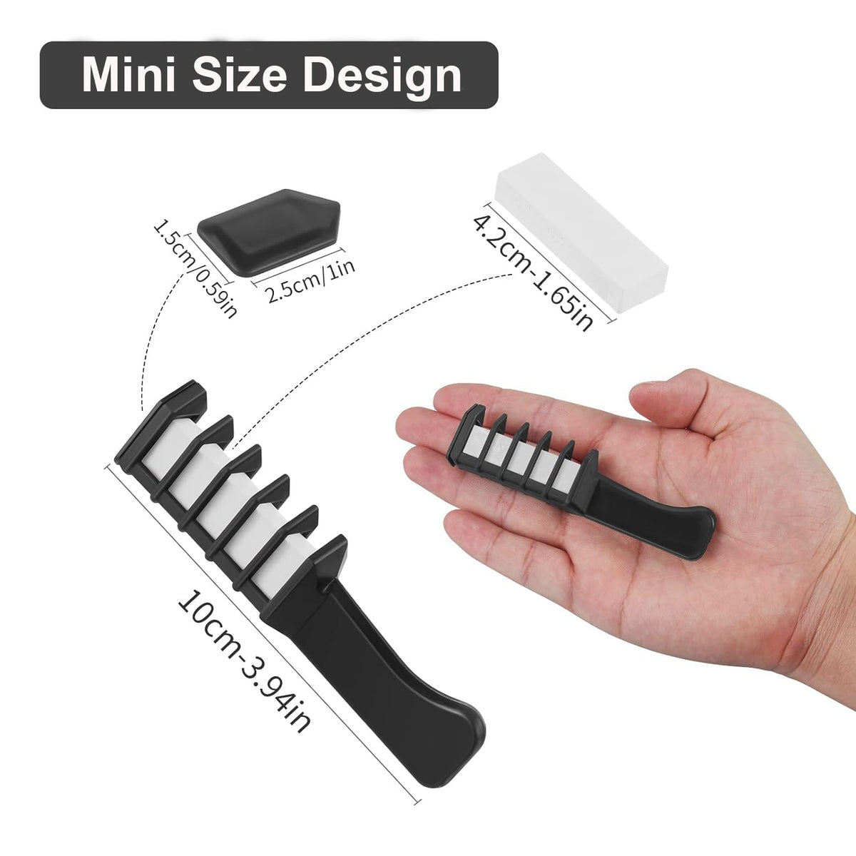 MSDADA Hair Chalk Comb packaging with instructions