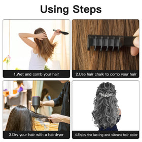 MSDADA Hair Chalk Comb packaging with instructions