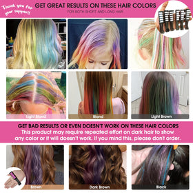 MSDADA Hair Chalk Comb showing application on light hair