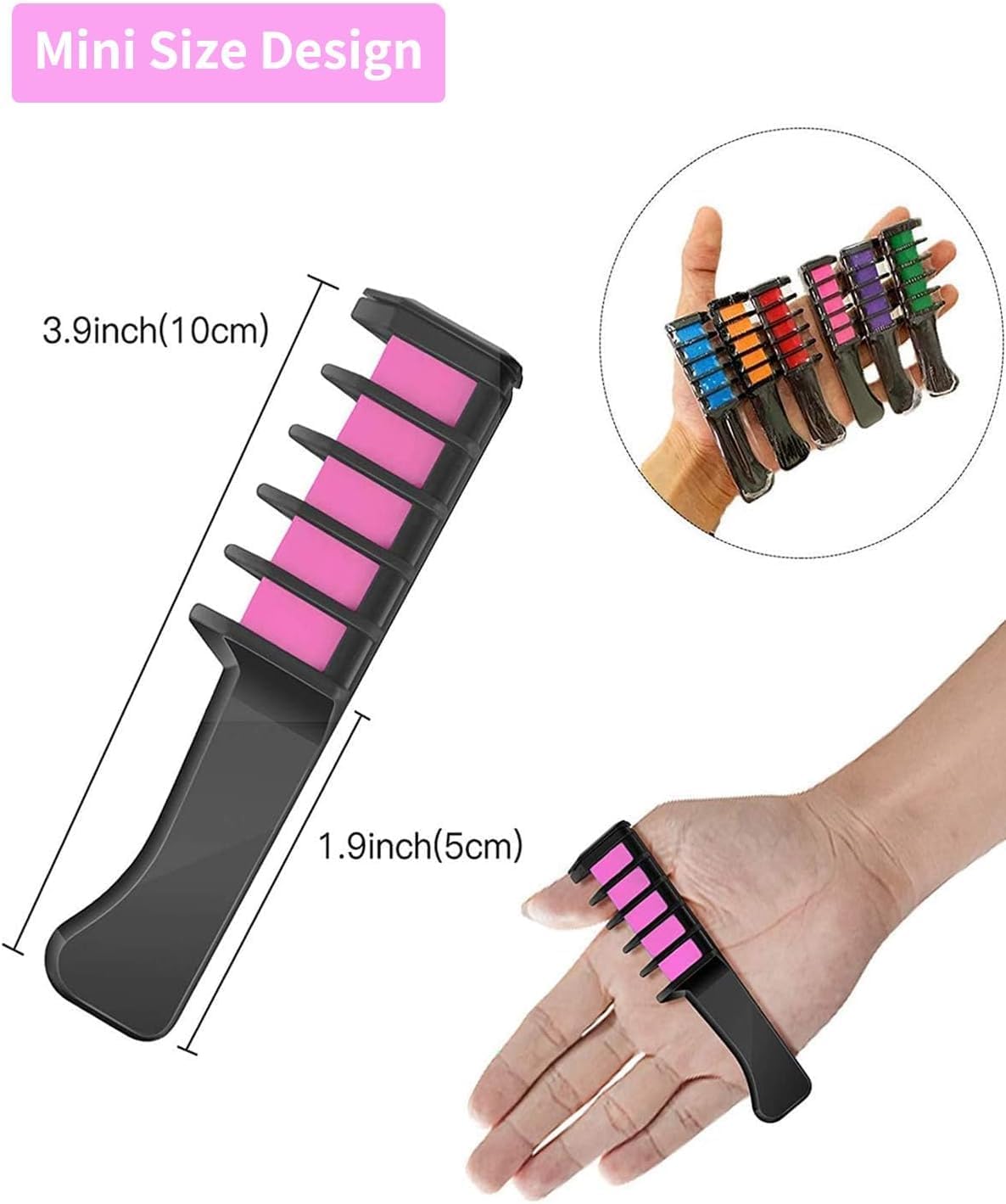 MSDADA Hair Chalk Comb with easy cleaning instructions
