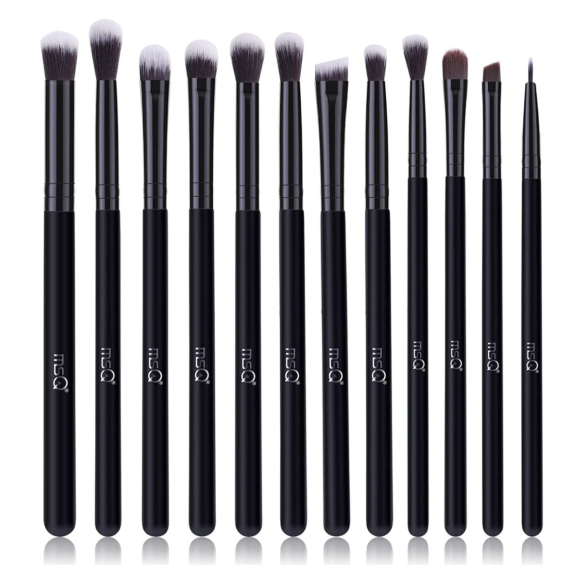MSQ Eye Makeup Brushes Set 12pcs with soft synthetic hairs