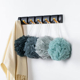 MTDLYICE loofah sponge set displayed on a shelf