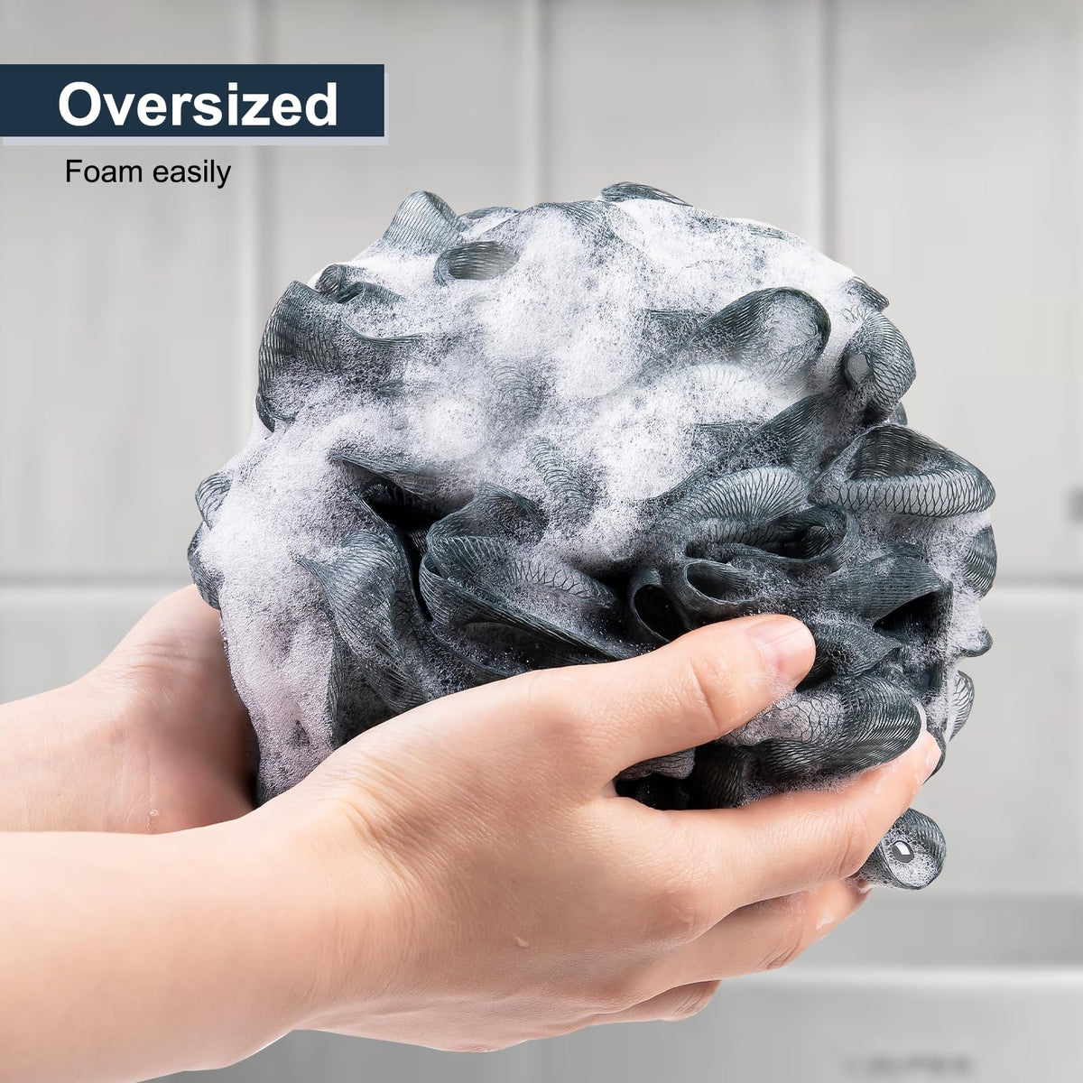 MTDLYICE loofah sponge set with hanging rope