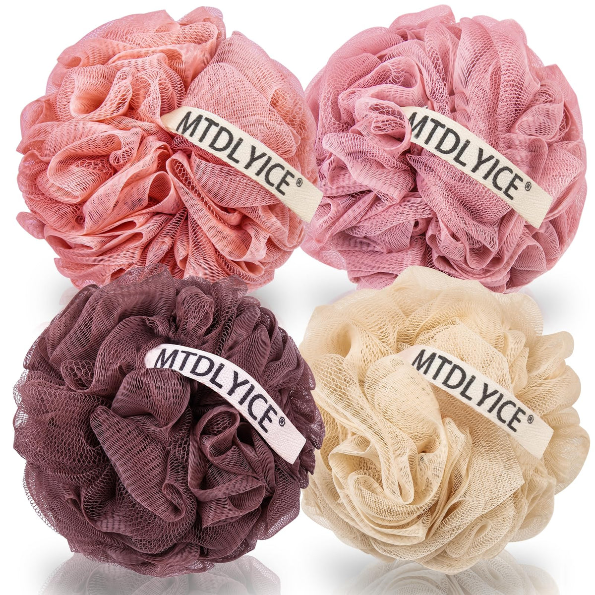 MTDLYICE XXL Large Loofah Sponge 100g red colour front view