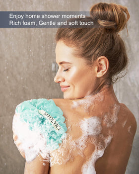 MTDLYICE XXL Large Loofah Sponge close-up of soft mesh