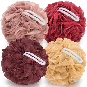 MTDLYICE XXL Loofah Sponge Cherry Red front view