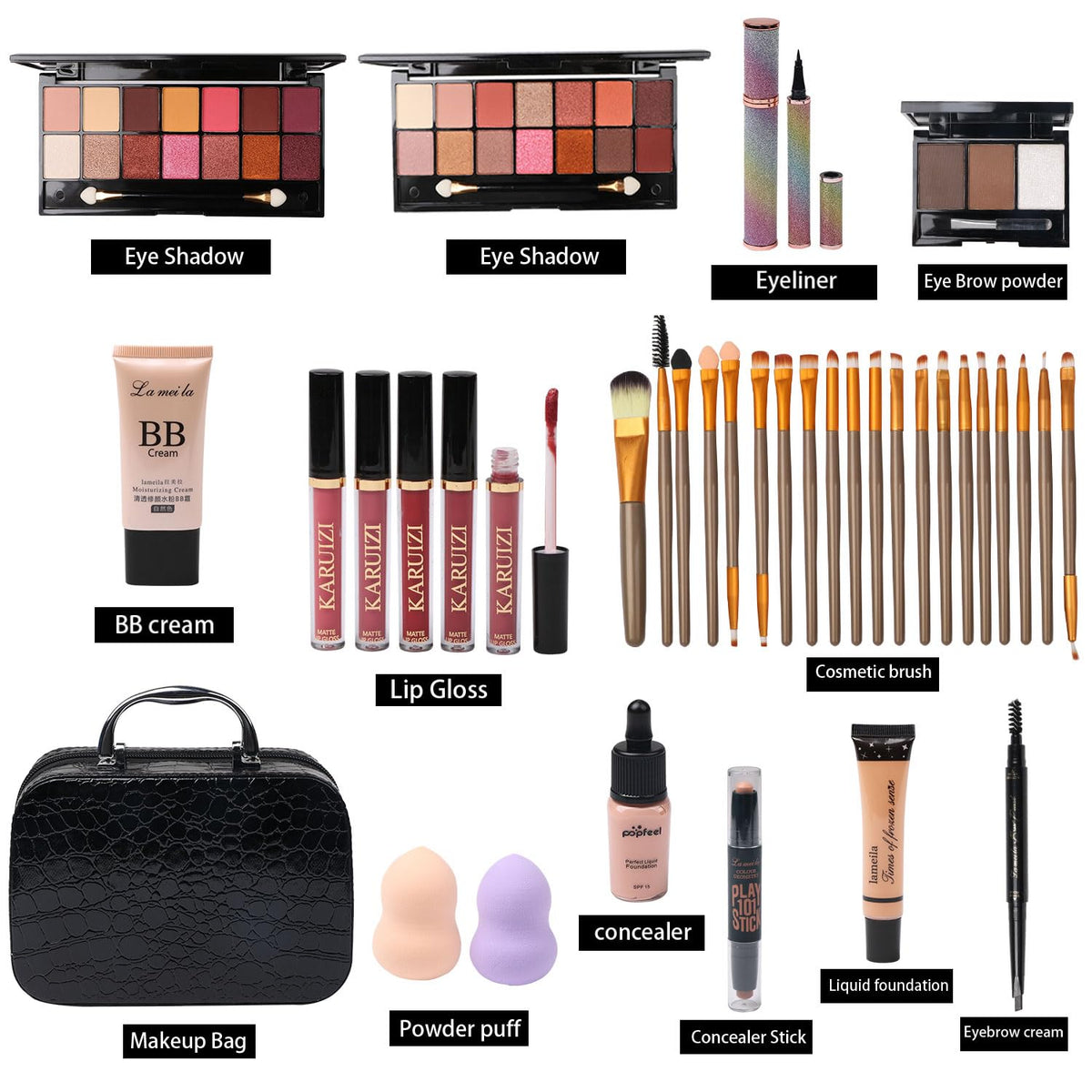 MTDXILTAI 2x14 Colour Eyeshadow Palette open view