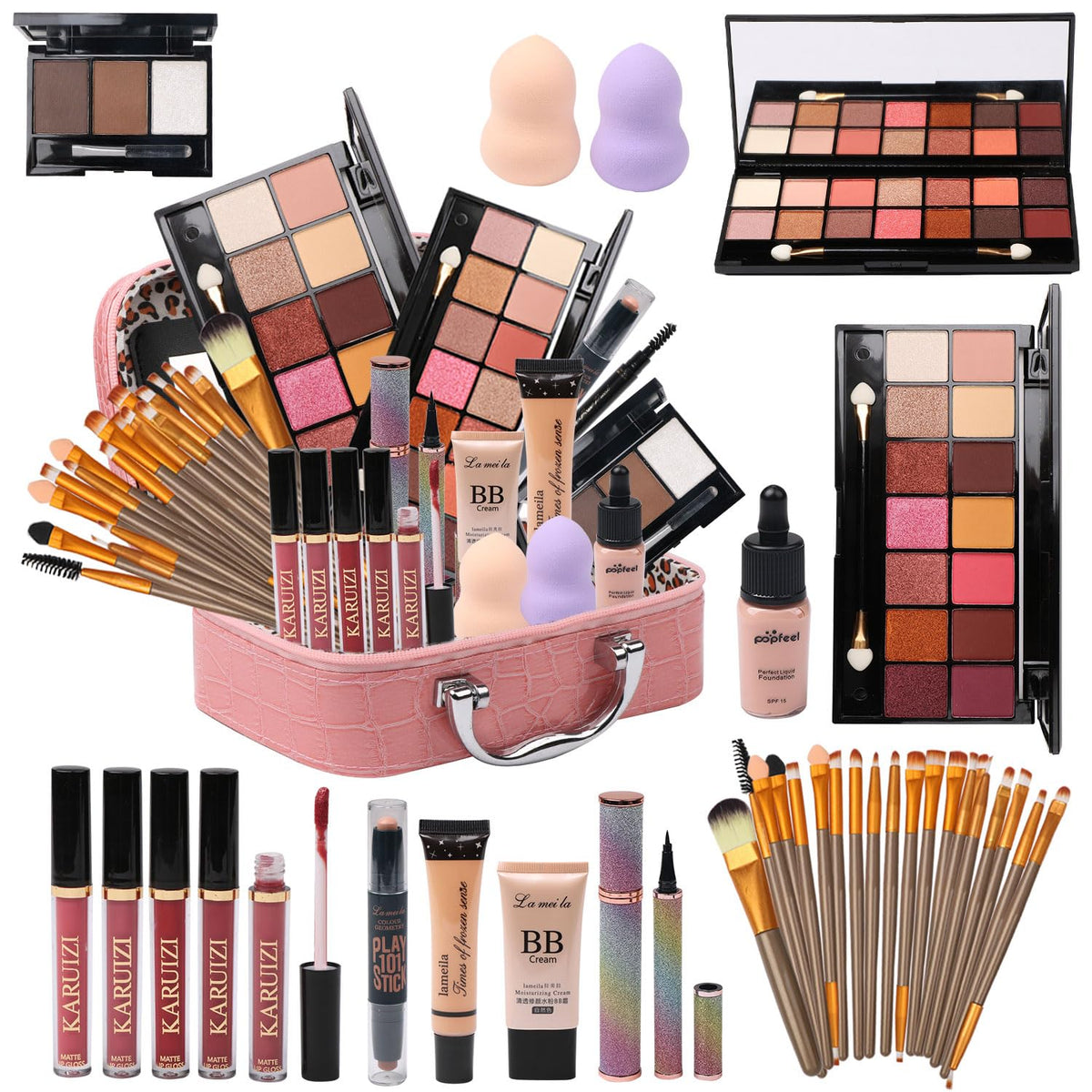 MTDXILTAI All in One Makeup Kit front view with storage bag