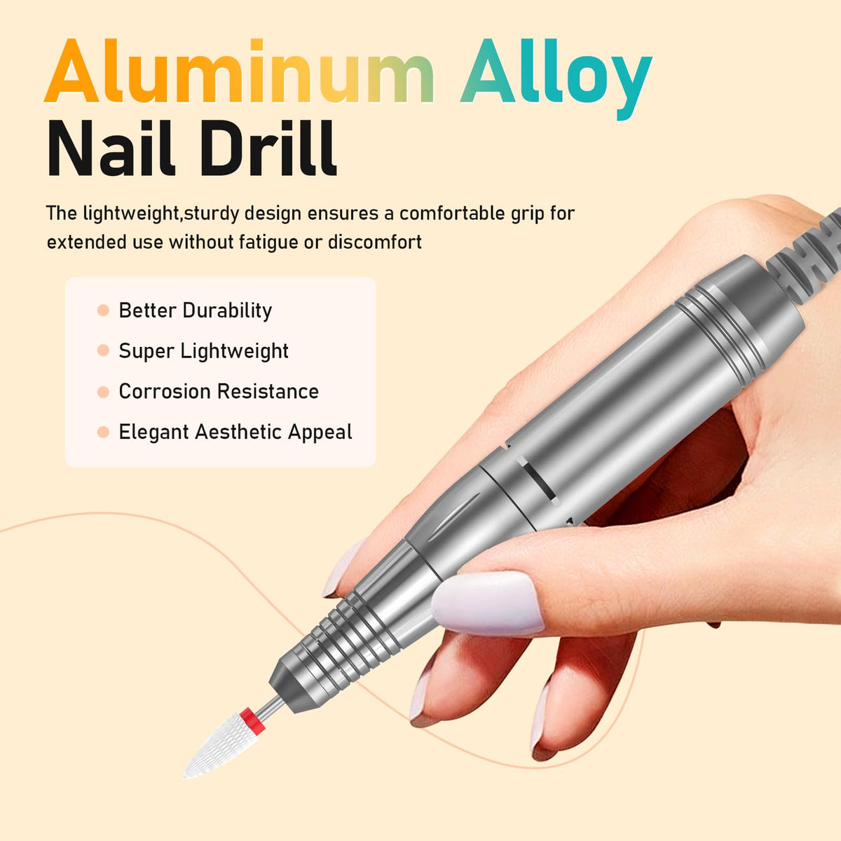 mUGLE nail drill with accessories laid out