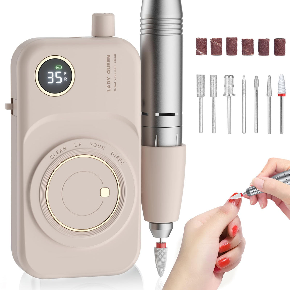 mUGLE Portable Nail Drill Electric File front view