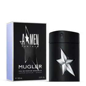 Mugler A*Men Fantasm Eau de Parfum bottle with rubber flask