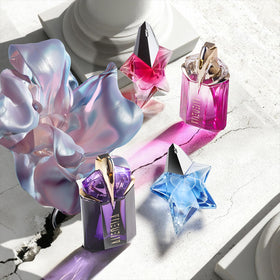Mugler Alien Goddess Eau de Parfum travel size in a purse