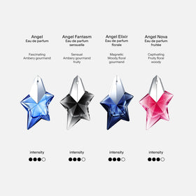 Mugler Angel Elixir Eau de Parfum refill bottle close-up of star shape