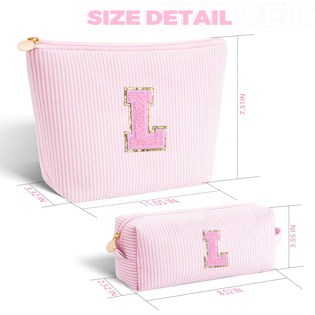 Multi-layered line design of the Btffitting makeup bag