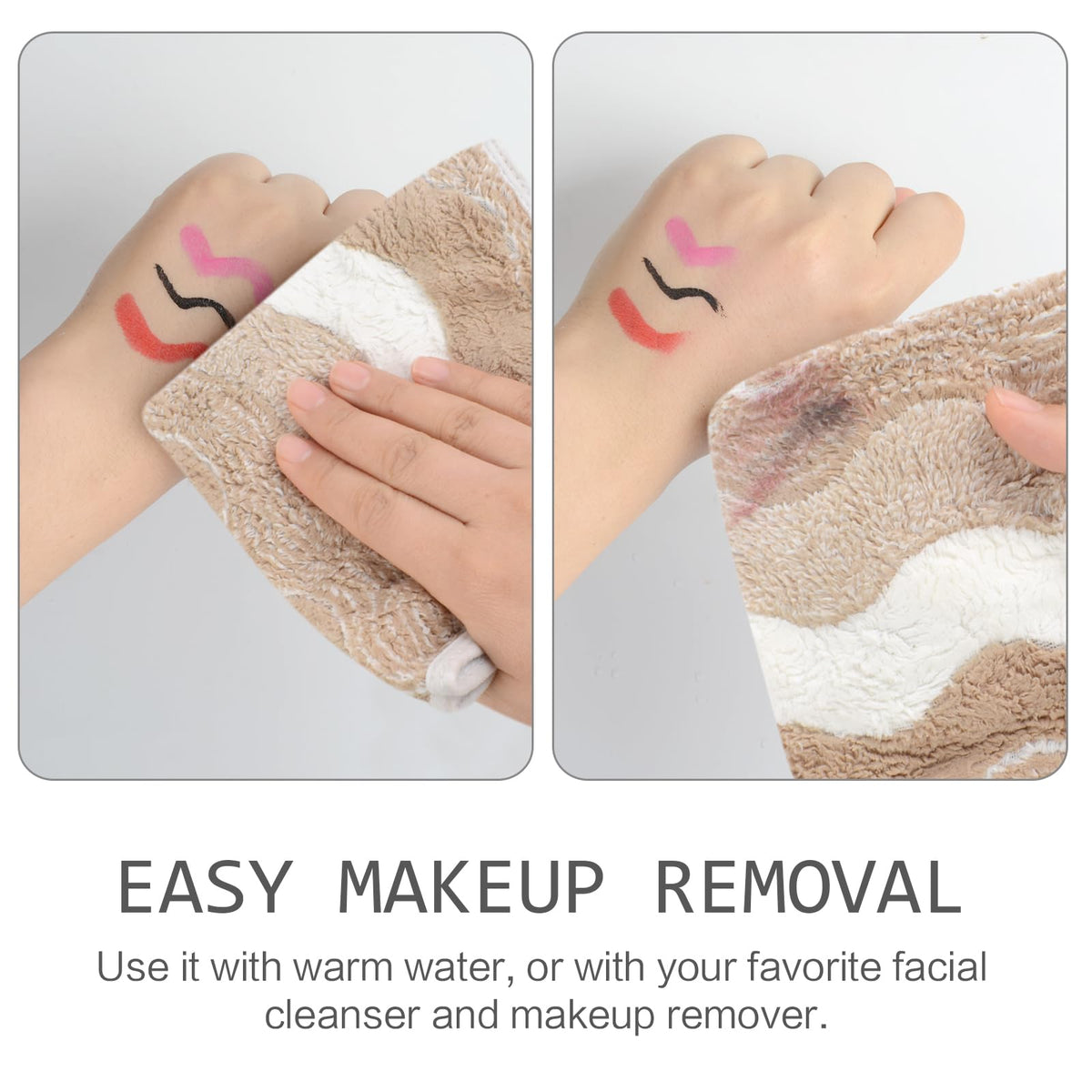 Multiple SINLAND microfiber face towels in different colours