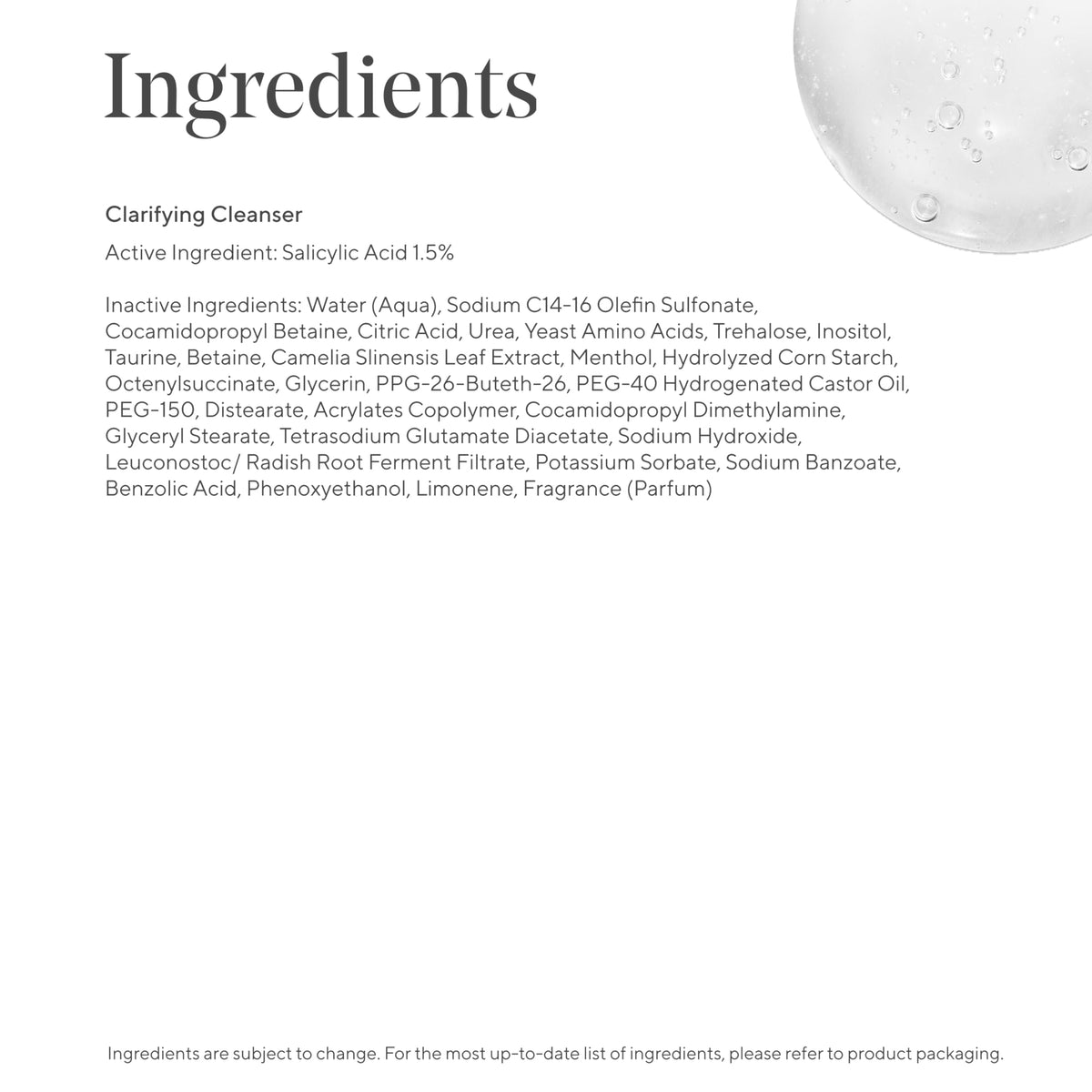 Murad Acne Control Clarifying Cleanser packaging details