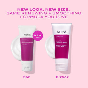 Murad AHA/BHA Exfoliating Cleanser application on skin