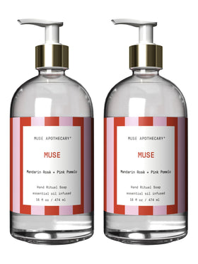 Muse Apothecary Hand Ritual 16 oz Mandarin Rosè and Pink Pomelo front view