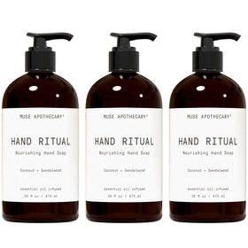 Muse Apothecary Hand Ritual Coconut + Sandalwood soap front view