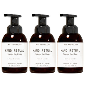 Muse Apothecary Hand Ritual Foaming Hand Soap 3 Pack Fleur du Lavender front view