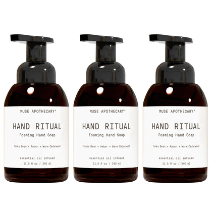 Muse Apothecary Hand Ritual foaming hand soap 3 pack front view