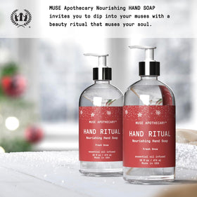 Muse Apothecary Hand Ritual Hand Soap 16 oz Fresh Snow back view