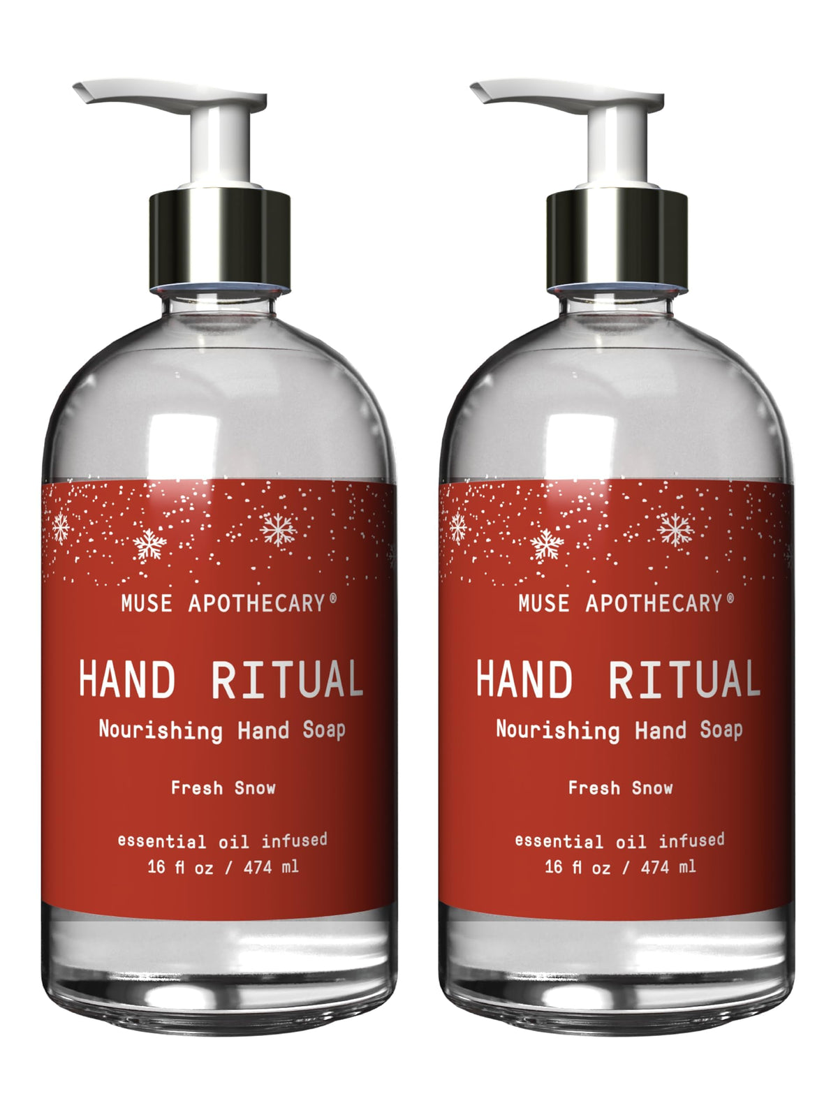 Muse Apothecary Hand Ritual Hand Soap 16 oz Fresh Snow front view