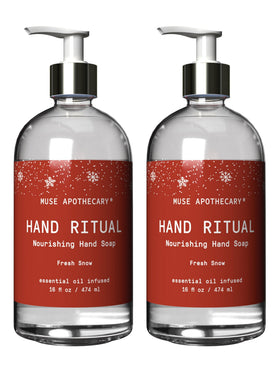 Muse Apothecary Hand Ritual Hand Soap 16 oz Fresh Snow front view