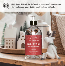 Muse Apothecary Hand Ritual Hand Soap 16 oz Fresh Snow packaging