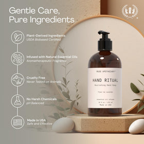 Muse Apothecary Hand Ritual soap displayed on a countertop
