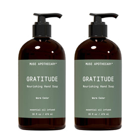 Muse Apothecary Hand Ritual Warm Cedar 16 oz front view