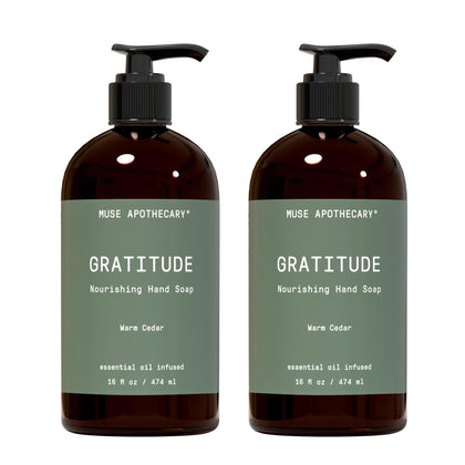 Muse Apothecary Hand Ritual Warm Cedar 16 oz front view