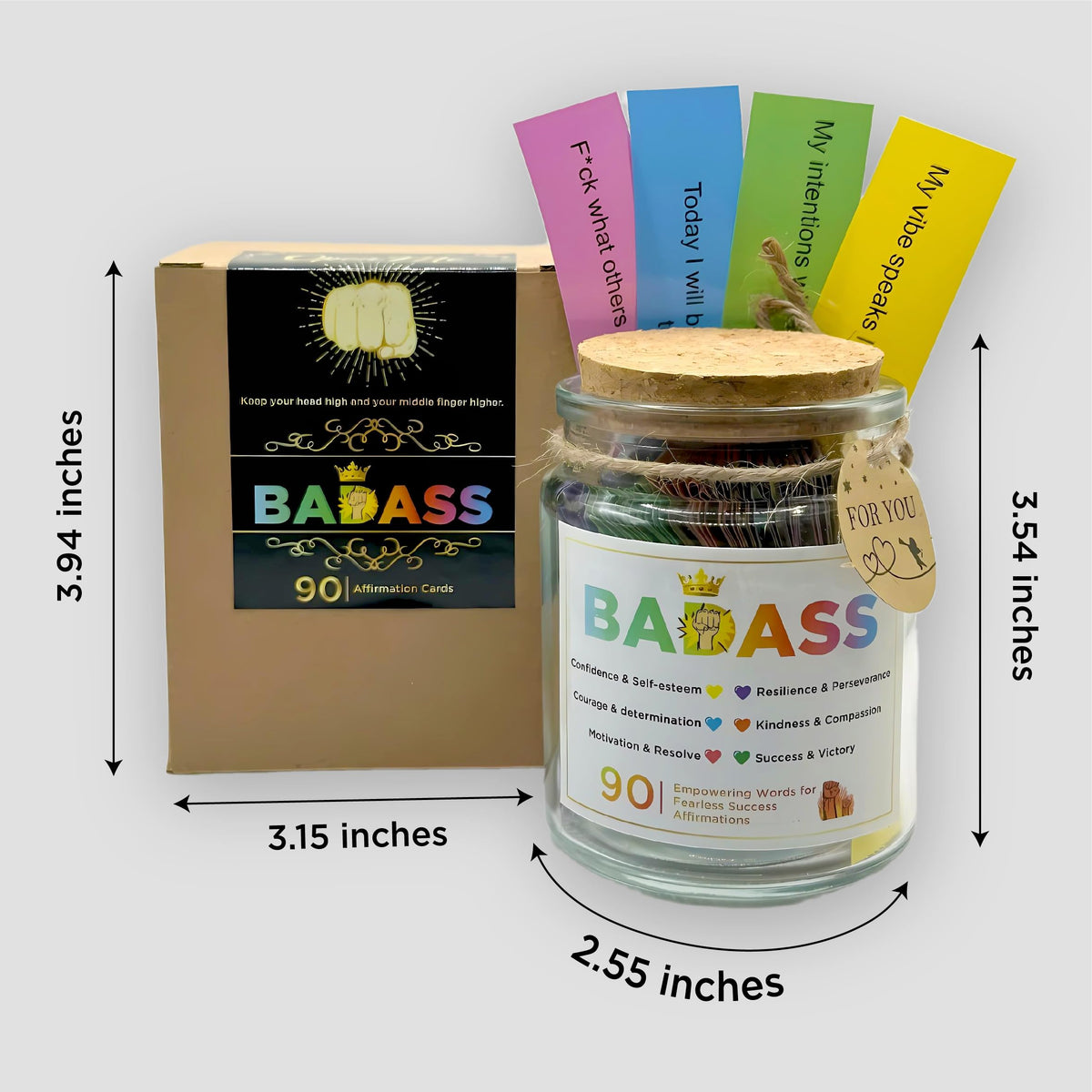 Musemory Badass Affirmation Jar in a lifestyle setting