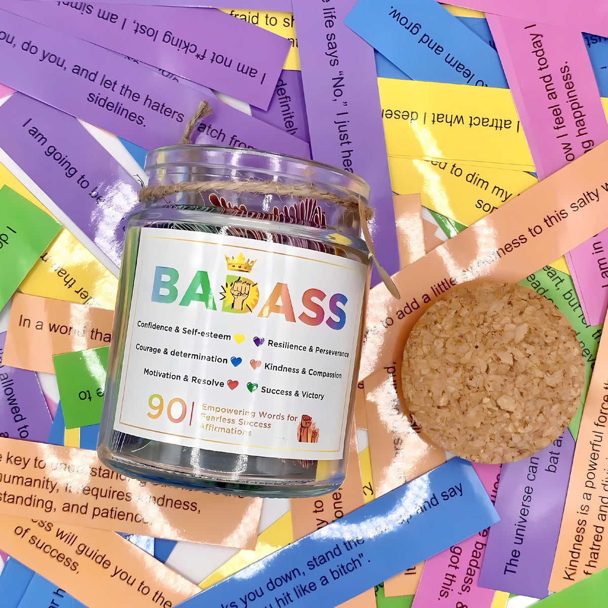 Musemory Badass Affirmation Jar premium gift box packaging