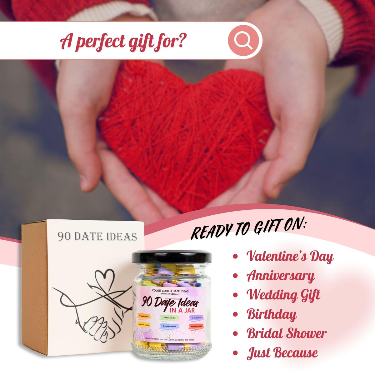 Musemory jar with positive affirmation cards displayed