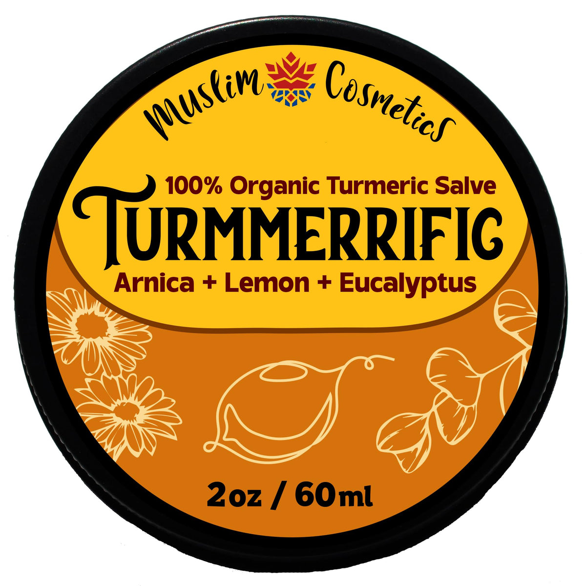 Muslim Cosmetics Organic Arnica & White Turmeric Salve front view